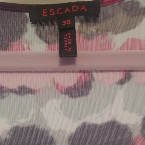 Escada Multicolored Viscose Stretch Top 38/8 - Picture 6 of 10